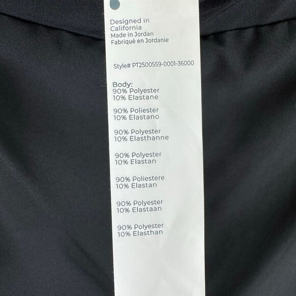 Fabletics Black Elastic Waist Straight Leg Pull On Windbreaker Athletic Pants L - Picture 5 of 7